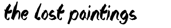 The Lost Paintings font preview